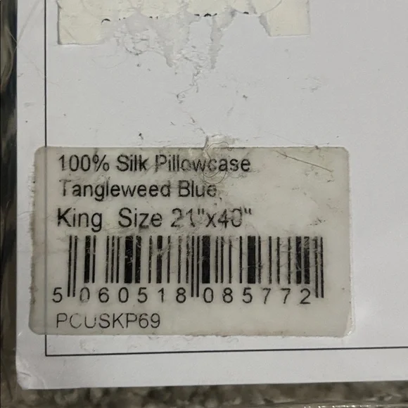 NWT Gingerlily London x Madeaux Tangleweed Blue Silk King Pillowcase - Picture 4 of 4